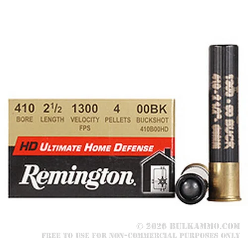 15 Rounds of .410 2-1/2" Ammo by Remington Ultimate Home Defense -00 Buck
