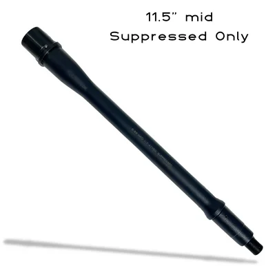 5.56 NATO AR15 Barrel - 11.5" Mid Gas,Nitride, SUPPRESSED USE ONLY