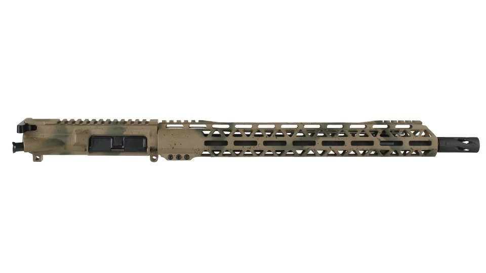 BC-15 | 5.56 NATO BCA Camo Cerakote Upper | 16" Black Nitride M4 Barrel | 1:7 Twist | Mid-Length Gas System | Talon 15” MLOK Split Rail | with BCG & Charging Handle