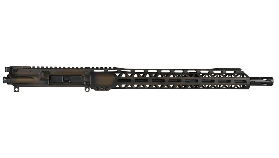 BC-15 | 5.56 NATO Midnight Bronze Battleworn Cerakote Upper | 16" Black Nitride M4 Barrel | 1:7 Twist | Mid-Length Gas System | Talon 15” MLOK Split Rail | with BCG & Charging Handle