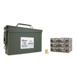 CCI Blazer Brass 9mm 115 Gr FMJ 300 Rounds in Heavy Duty Ammo Can