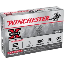 Winchester Super X 12 Gauge 3 15 Pellets 00 Buck XB12300VP