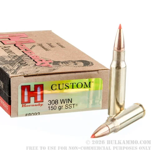 20 Rounds of .308 Win Ammo by Hornady - 150gr SST