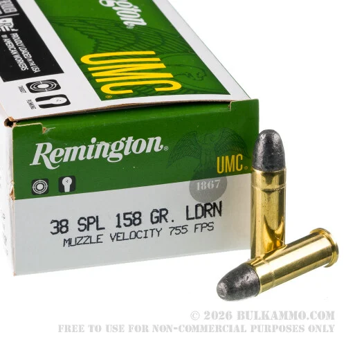 500Rounds of .38 Spl Ammo by Remington - 158gr LRN
