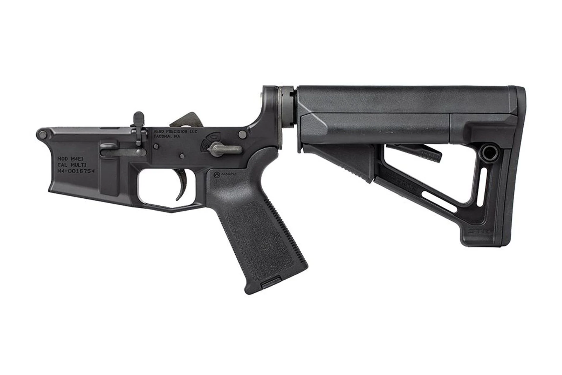Aero Precision M4E1 Complete Lower Receiver w/ MOE Grip and STR Stock - Anodized Black - APAR600103