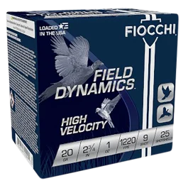 Fiocchi 20 Gauge 2.75 1 oz 9 Shot 1220 fps Ammo