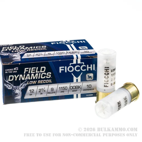 10 Rounds of 12ga LE Ammo by Fiocchi -00 Buck