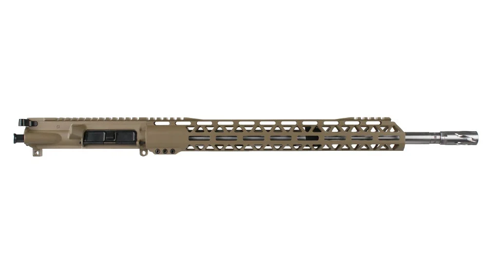 BC-15 | 6.5 Grendel FDE Upper | 18" 416R SS Heavy Barrel | 1:8 Twist | Mid-Length Gas System| Talon 15” MLOK Split  Rail | with BCG & Charging Handle