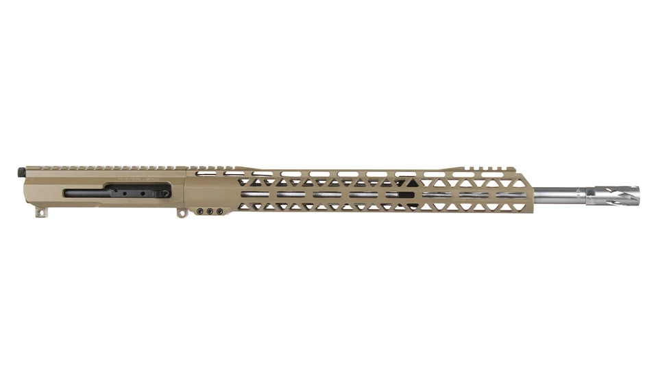 BC-15 | 6.5 Grendel Right Side Charging FDE Upper | 18" 416R SS Heavy Barrel | 1:8 Twist | Mid-Length Gas System| Talon 15” MLOK Split  Rail | with BCG & Charging Handle
