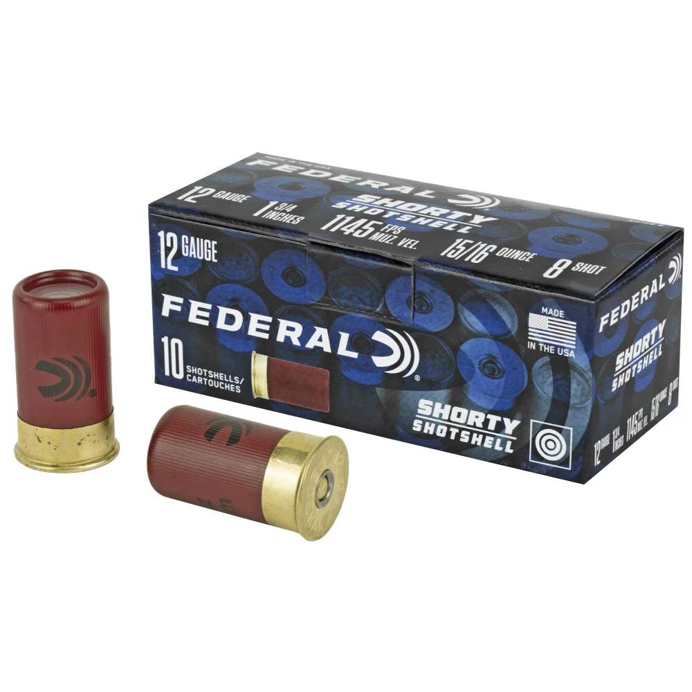 Federal Shorty Shotshell 12 Gauge 1.75" #8 Shot Ammo