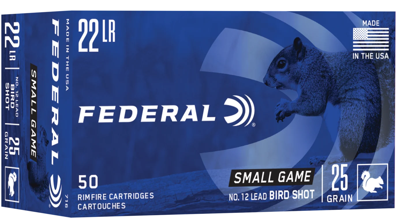 Federal 716 Game-Shok 22 LR 25 GR #12 Lead Bird Shot Rimfire Ammo - 50 Rounds - 65669