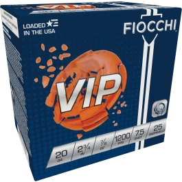 Fiocchi Exacta Target VIP 20 Gauge 2.75 7/8oz 7.5 Shotgun Ammo (25rds)