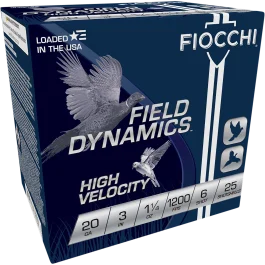 Fiocchi 20 Gauge 3 1-1/4 oz 6 Shot 1200 fps Ammo