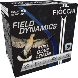 Fiocchi 20 Gauge 2.75 7/8 oz 7 Shot 1225 fps Ammo
