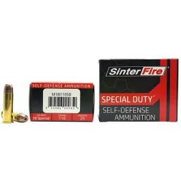 Sinterfire Special Duty (sd) 38 Special 110 Grain Lead Free Frangible Hollow Point SF38110SD