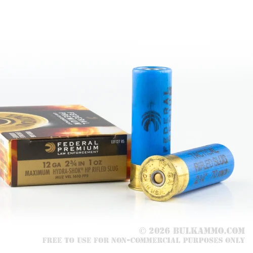 5 Rounds of 12ga Ammo by Federal - 1 ounce Slug