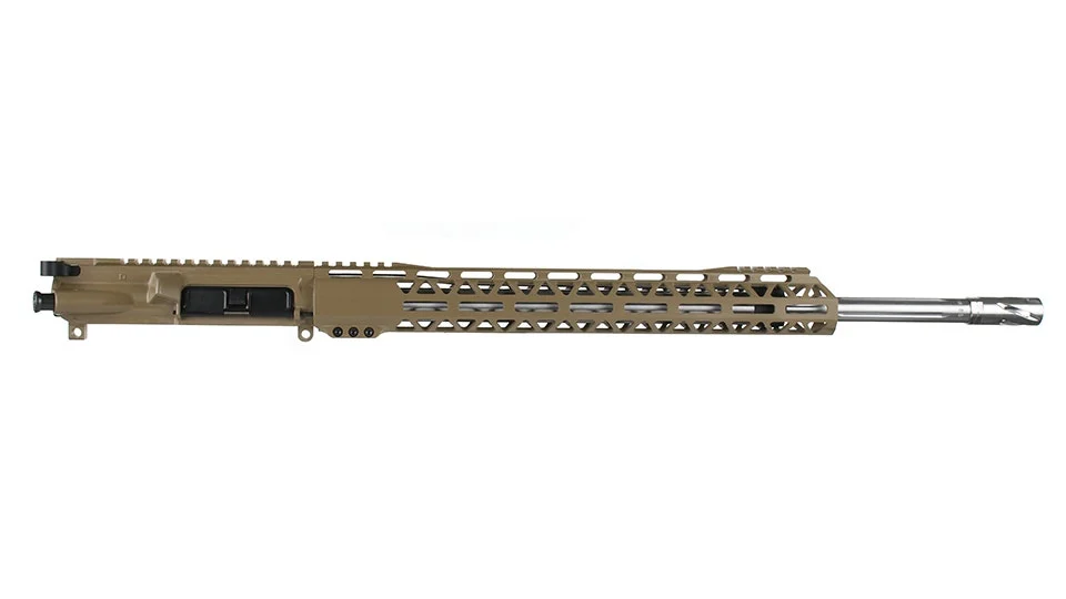 BC-15 |  6mm Arc FDE Upper | 20” 416R SS Straight Fluted Heavy Barrel | Rifle Length Gas System | 1:8 Twist | Talon 15” MLOK Split  Rail | with BCG & Charging Handle