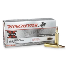 Winchester Super X .22-250 Remington 55 Grain JSP, 20 Rounds X222501