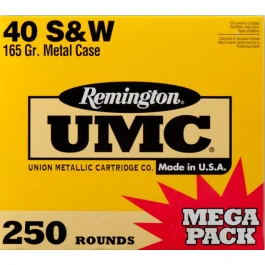Remington UMC .40 S&W 165 Grain MC, 250 Rounds 23773