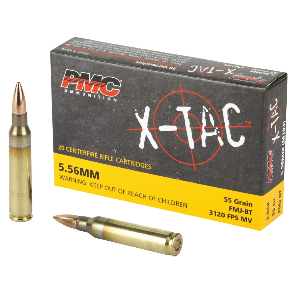 PMC X-TAC 5.56x45mm NATO 55gr FMJ Ammo