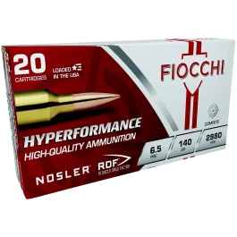 Fiocchi Hyperformance 6.5 PRC 140 Gr Nosler Reduced Drag Factor Ammo
