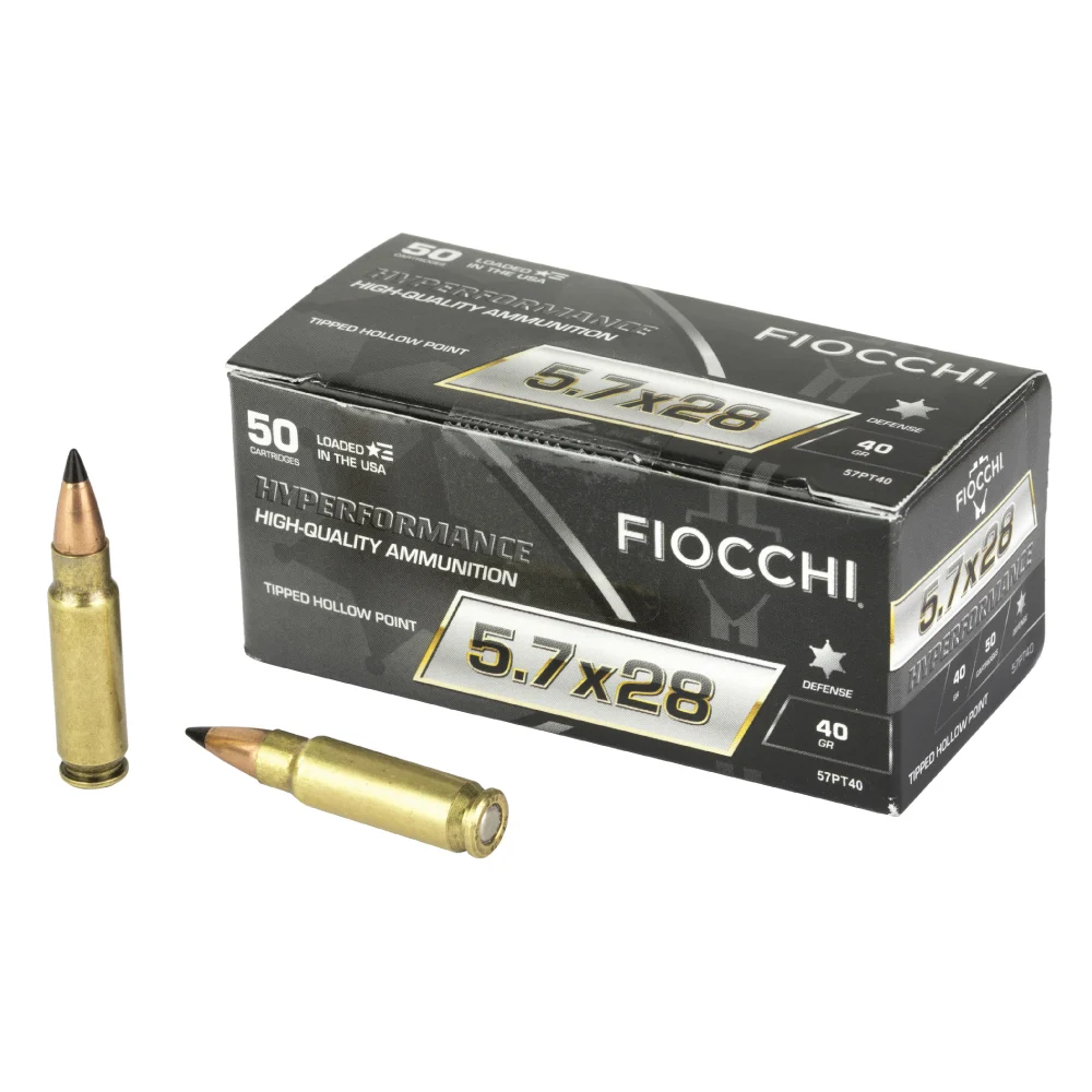 Fiocchi Hyperformance 5.7x28mm 40gr Tipped Hollow Point Ammo