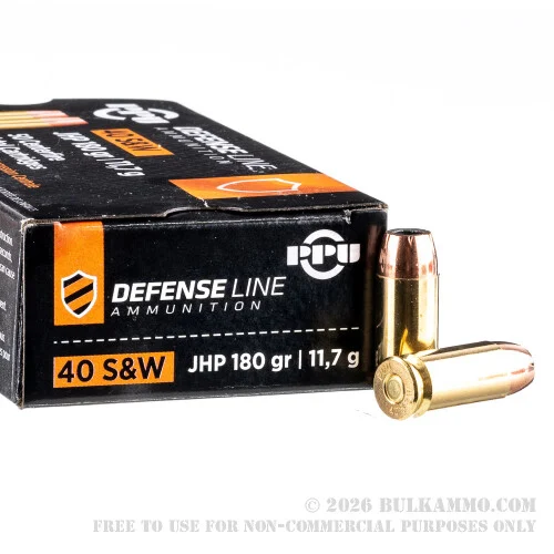 500Rounds of .40 S&W Ammo by Prvi Partizan - 180gr JHP