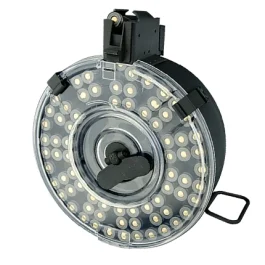 KCI AK-47 7.62X39 75rd Drum Magazine, Clear/Black