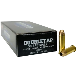 Doubletap Ammo  38 Special 148 Gr +P Controlled Expansion JHP Ammo