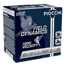Fiocchi 20 Gauge 2.75 1 oz 5 Shot 1220 fps Ammo