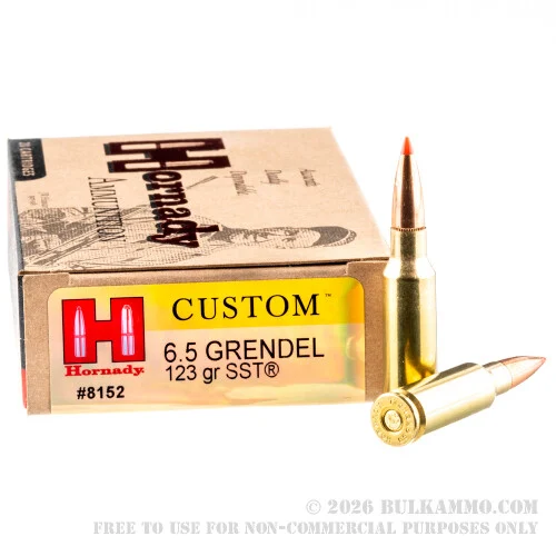 200 Rounds of 6.5mm GrendelAmmo by Hornady - 123gr SST