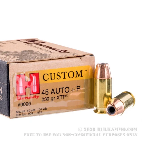 20 Rounds of .45 ACP Ammo by Hornady - 230gr JHP