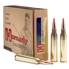 Hornady Match 338 Lapua Mag 250 Grain Boat Tail Hollow Point Ammo
