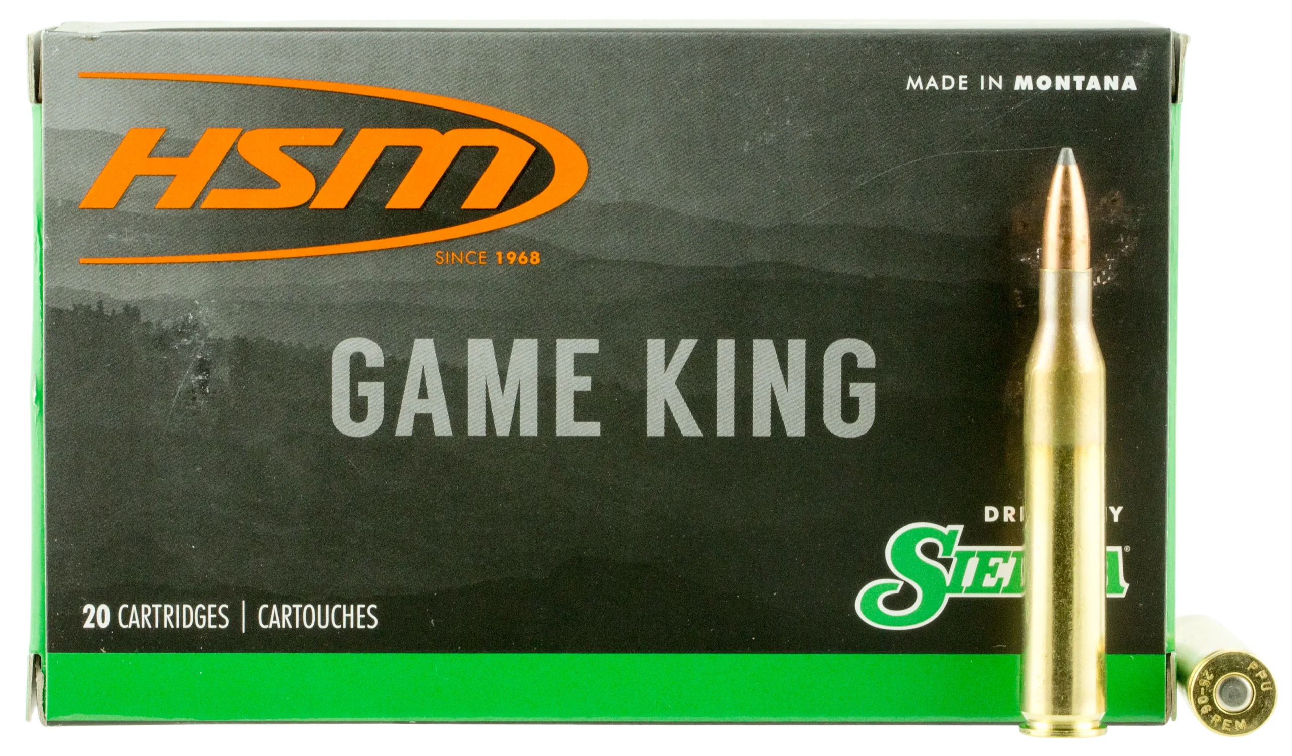 HSM Custom Plus Rifle Ammunition 25-06-1-N, 25-06 Remington, Boattail Soft Point (SP), 100 GR, 3250 fps, 20 Rd/bx