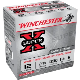 Winchester Super-X Xpert High Velocity 12 GA #6-Shot Ammo (25rds) WE12GTH6