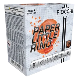 Fiocchi Paper Little Rino 12 Gauge 2.75 1-1/8 oz 7.5 Shot Ammo