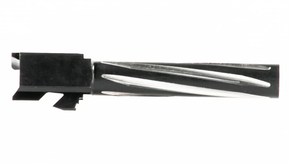 Conversion Barrel for Glock 22  | 9mm | 416R SS Black Nitride Bear Claw Fluted | Unthreaded