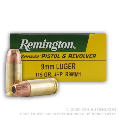 Remington 9mm 115 Gr JHP