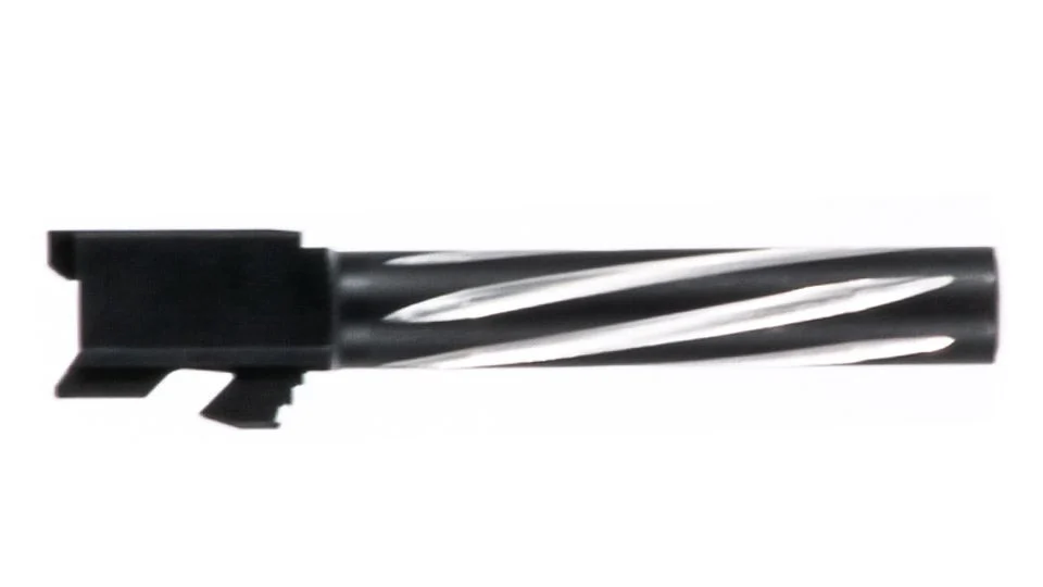 Barrel for Glock 26 | 9mm | 416R SS Black Nitride Bear Claw Fluted | Unthreaded
