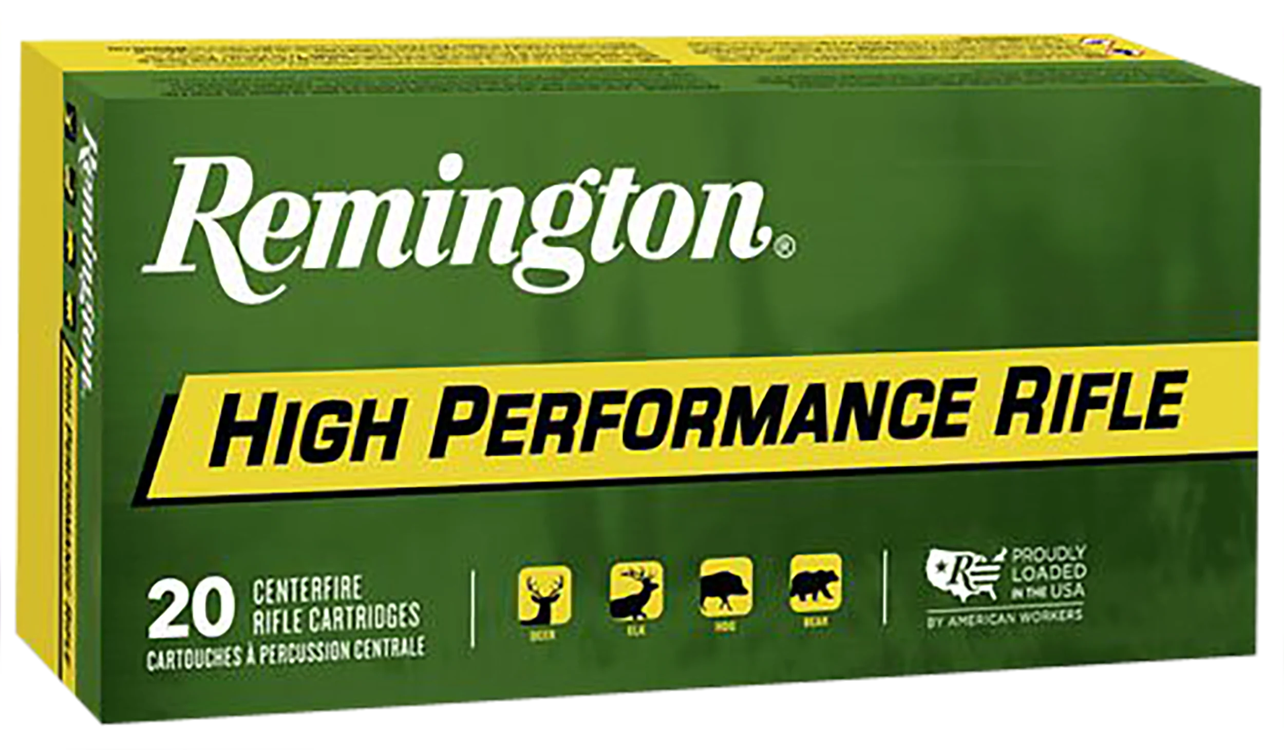 Remington Rifle Ammuntion R243W1, 243 Winchester, Pointed Soft Point (SP), 80 GR, 3350 fps, 20 Rd/bx