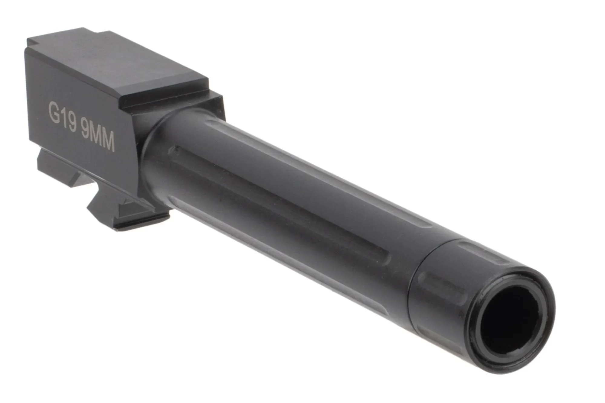 Foxtrot Mike 9mm Threaded Fluted Barrel - Fits GLOCK 19 1:10 Twist - FMG19T