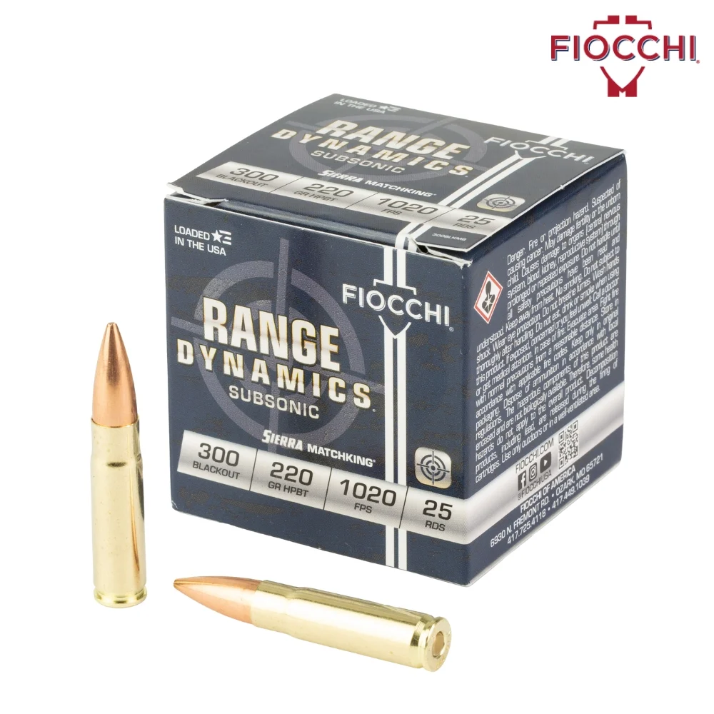 Fiocchi .300 Blackout Subsonic 220gr HPBT Ammo
