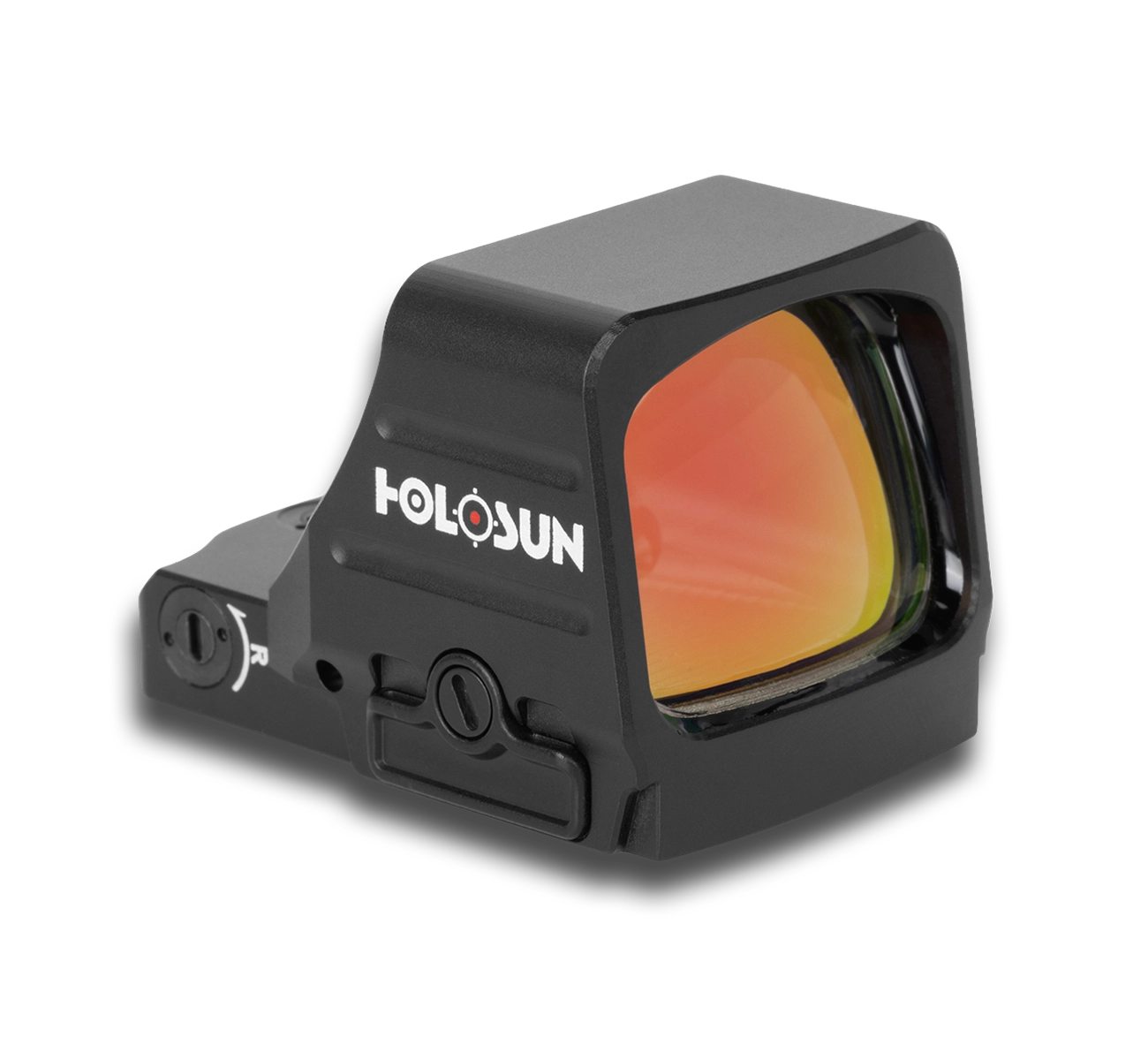Holosun HS407COMP Open Reflex Optical Sight, 6 MOA Dot, Gold Reticle, Black - HS407COMP-GD-6