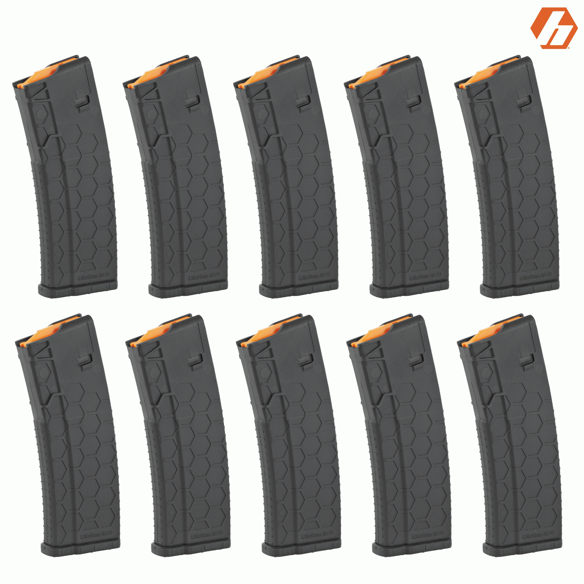 Hexmag Series 2 AR-15 .223/5.56 30 Round Magazine (10 Pack)