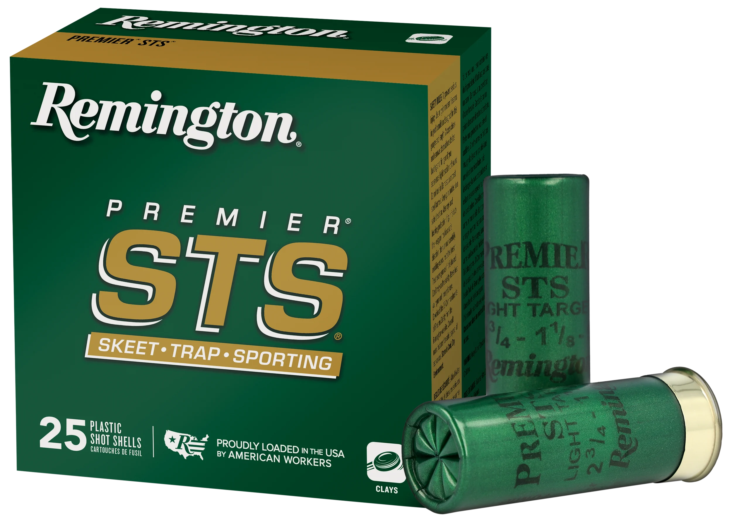 Remington Premier STS Target Loads STS12NH7, 12 Gauge, 2-3/4", 1-1/8 oz, 1235 fps, #7.5 Lead Shot, 25 Rds/Bx