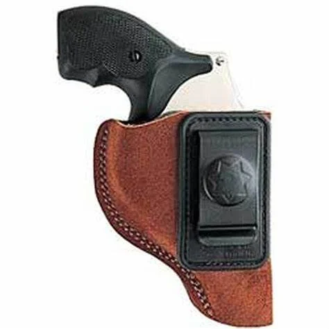 Bianchi 18026 6C IWB Tan Leather Belt Clip Compatible w/Glock 19/23/26/27/36 Right Hand - 18026