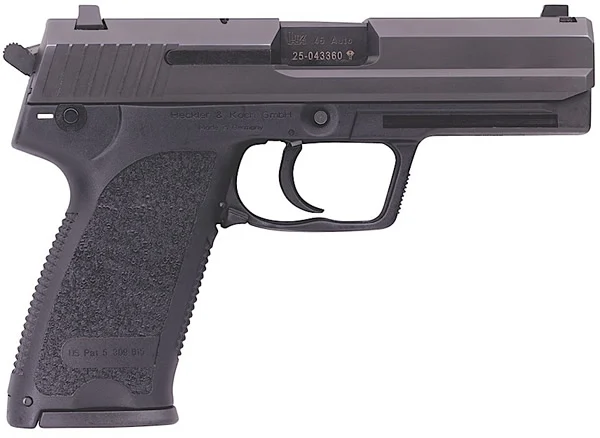 Heckler & Koch USP9 Standard DA/SA Pistol w/Safety M709001A5, 9mm, 4.25 in, Polymer Grip, Blue Finish, 15 Rd, w/Polygonal BBL & Fixed Sights
