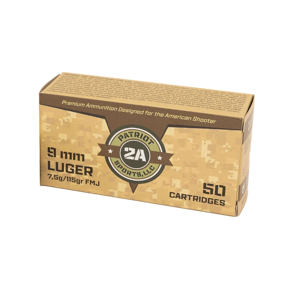 Patriot Sports 9mm 115gr FMJ Ammo
