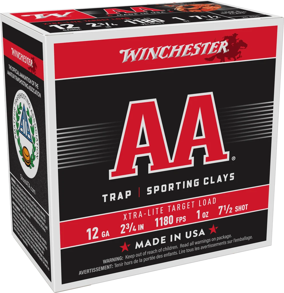 Winchester AA Target Extra Light AAL1275, 12 Gauge, 2-3/4", 1 oz, 1180 fps, #7.5 Lead Shot, 25 Rds/Bx