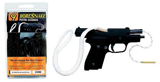 Hoppes 24004 44/45 Pistol Quick Cleaning Boresnake w/Brass Weight